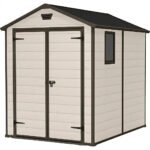 Keter 6x8 Manor Plastic Garden Storage Shed Beige - Image 4