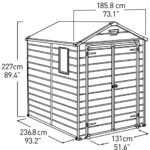 Keter 6x8 Manor Plastic Garden Storage Shed Beige - Image 5