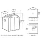 Keter 7.5'x11' Premier Heavy Duty Plastic Shed Grey - Image 2