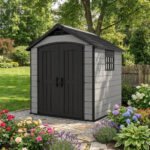 Keter 7.5'x11' Premier Heavy Duty Plastic Shed Grey - Image 4