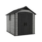 Keter 7.5x9 Premier Heavy Duty Plastic Shed Grey