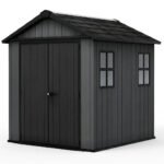 Keter 7'x7.5' Newton Plus Side Entry Plastic Shed Dark Grey