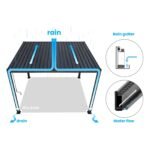4m x 3.6m Aluminium Louvered Pergola - Grey - Image 7