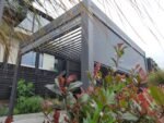 4m x 3m Rectangular Aluminium Louvered Pergola - Grey - Image 5