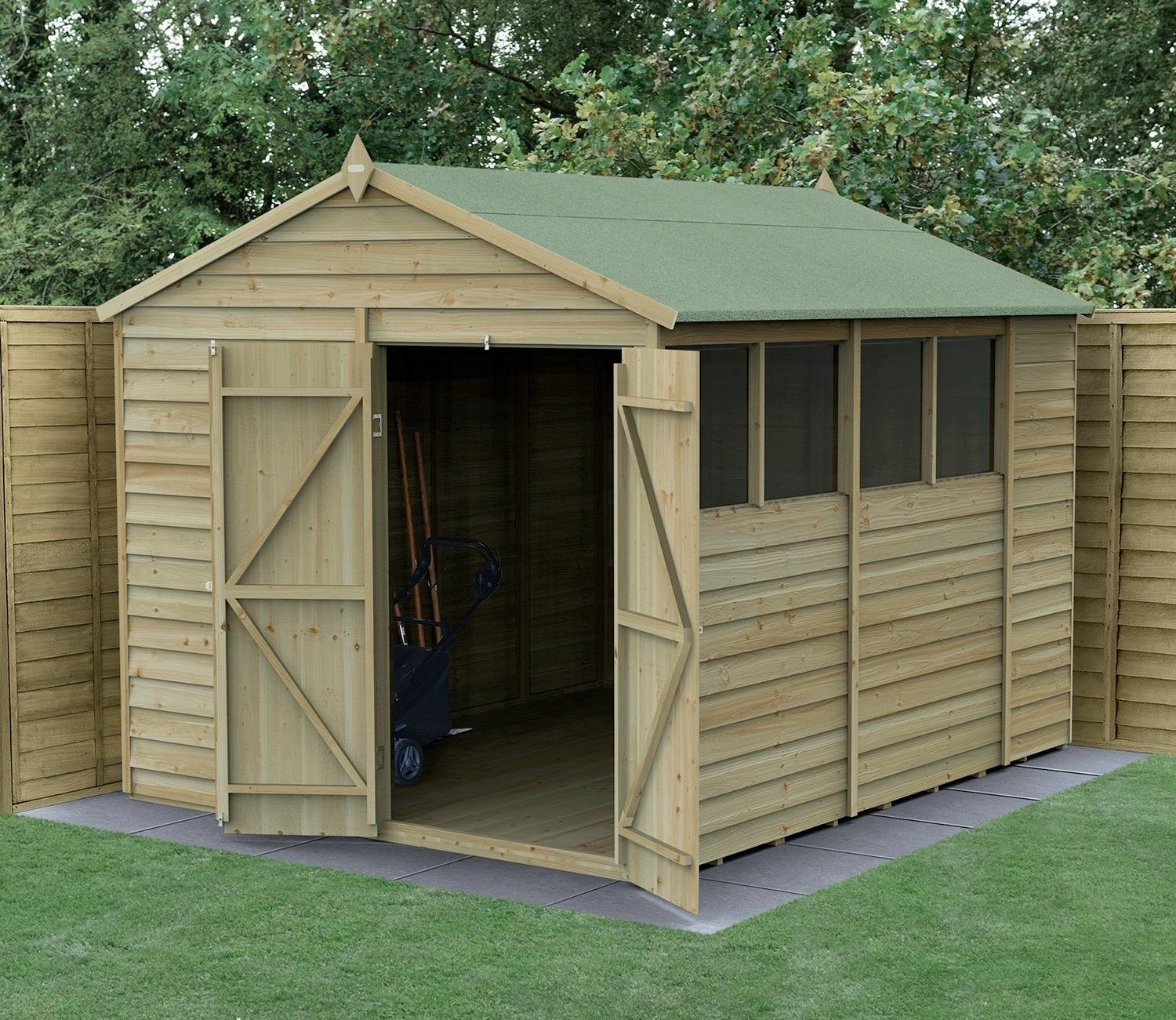 detailed-drawing-of-the-shed-dimensions-2c2641ddf1f3db6f6a0d3a467c988595_original.jpg Forest 8 x 10 ft Overlap Shed - Image 1