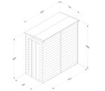Forest 3 x 6 ft Overlap Pent Shed - Image 6