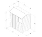 Forest 6 x 4 ft Overlap Reverse Shed - Image 6