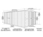 Globel 10 x 15 ft Dual Door Metal Workshop Garage - Image 12