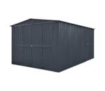 Globel 10 x 15 ft Dual Door Metal Workshop Garage - Image 4