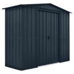 Globel 8 x 3 ft Grey Apex Metal Shed - Image 2