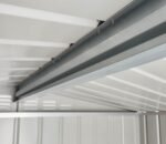 Globel 8 x 3 ft Grey Apex Metal Shed - Image 4
