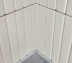 Globel 8 x 3 ft Grey Apex Metal Shed - Image 5