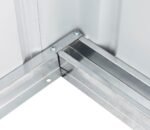 Globel 8 x 3 ft Grey Apex Metal Shed - Image 6