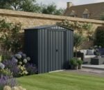 Globel 8 x 3 ft Grey Apex Metal Shed