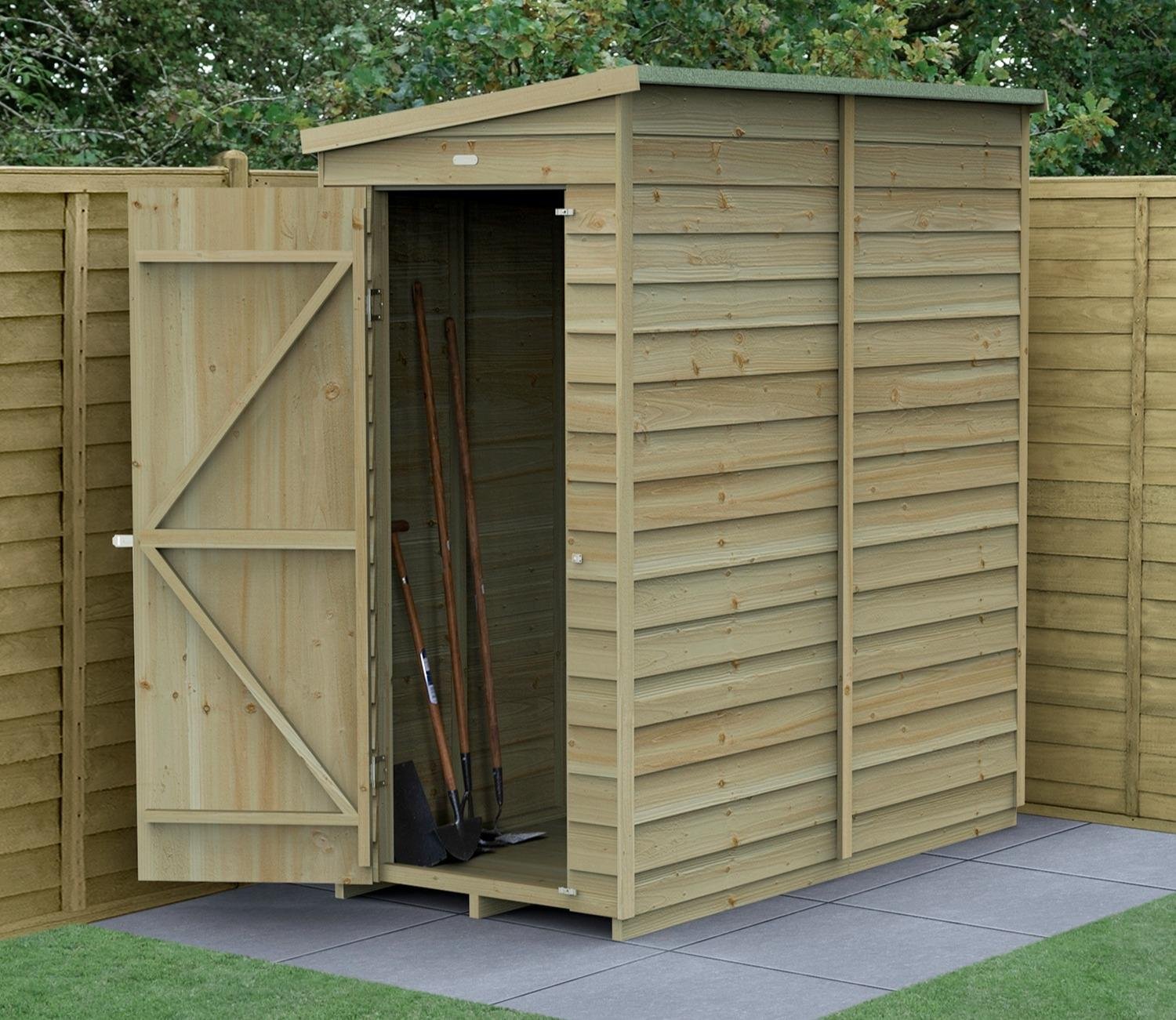 lifestyle-image-of-the-3x6-shed-2aa49907c6931e1b7d6d95b9521b70d9_original.jpg Forest 3 x 6 ft Overlap Pent Shed - Image 1