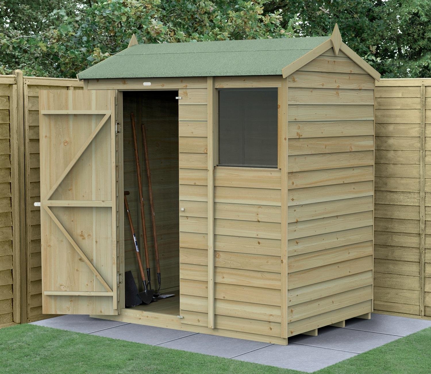 lifestyle-image-of-the-overlap-reverse-shed-955521d3d34f2127430cf7916bf02d40_original.jpg Forest 6 x 4 ft Overlap Reverse Shed - Image 1