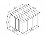 Lotus Sheds Arley 7 x 9 ft Lean To Metal Shed in Grey - Image 4