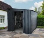 Lotus Sheds Arley 7 x 9 ft Lean To Metal Shed in Grey - Image 2