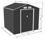 Lotus Sheds Hera 7 x 6 ft Apex Metal Shed - Image 5