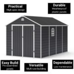 Lotus Sheds Sono 8 x 12 ft Apex Plastic Shed - Image 4
