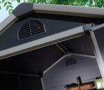 Rowlinson Airevale 4 x 6 ft Dark Grey Plastic Apex Shed - Image 5