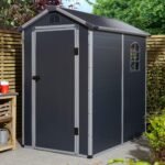 Rowlinson Airevale 4 x 6 ft Dark Grey Plastic Apex Shed