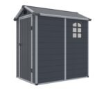 Rowlinson Airevale 4 x 6 ft Dark Grey Plastic Apex Shed - Image 12