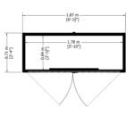 Shire Pent 6 x 2 ft Bike Store - Image 7