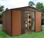 YardMaster 10 x 12 ft Woodview Shiplap Metal Shed - Image 2