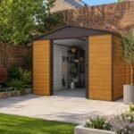 YardMaster 10 x 12 ft Woodview Shiplap Metal Shed