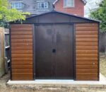 YardMaster 10 x 12 ft Woodview Shiplap Metal Shed - Image 3