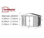 YardMaster 10 x 8 ft Castleton Metal Shed - Image 8