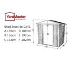 YardMaster 6 x 6 ft Emerald Deluxe Metal Shed - Image 9