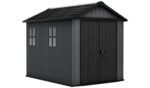 Newton Plus Apex Plastic Shed 7.5 × 9 ft Grey