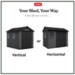 Newton Plus Apex Plastic Shed 7.5 × 9 ft Grey - Image 2