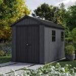 Newton Plus Apex Plastic Shed 7.5 × 9 ft Grey - Image 3