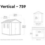 Newton Plus Apex Plastic Shed 7.5 × 9 ft Grey - Image 7