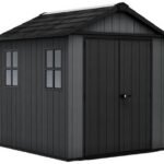 Newton Plus Apex Plastic Shed 7.5 × 7 ft Grey