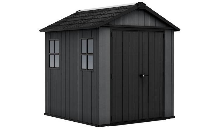 4522319_R_Z001A.jpg Newton Plus Apex Plastic Shed 7.5 × 7 ft Grey - Image 1