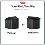 Newton Plus Apex Plastic Shed 7.5 × 7 ft Grey - Image 2