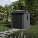 Newton Plus Apex Plastic Shed 7.5 × 7 ft Grey - Image 6