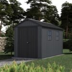 Newton Plus Apex Plastic Shed 7.5 × 11 ft Grey - Image 3