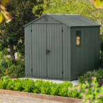 Darwin 6x8ft (1.9m x 2.4m) Garden Shed - Green - Image 3
