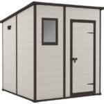Manor Pent Outdoor Garden Storage Shed 6 × 6 ft Brown
