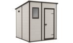 Manor Pent Outdoor Garden Storage Shed 6 × 6 ft Brown