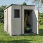 Manor Pent Outdoor Garden Storage Shed 6 × 6 ft Brown - Image 2