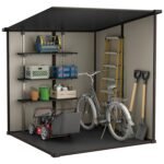 Manor Pent Outdoor Garden Storage Shed 6 × 6 ft Brown - Image 8