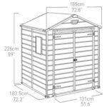 Manor Pent Outdoor Garden Storage Shed 6 × 6 ft Brown - Image 10