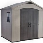 Factor Apex Garden Storage Shed 8 × 6 ft Beige/Brown