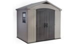 Factor Apex Garden Storage Shed 8 × 6 ft Beige/Brown